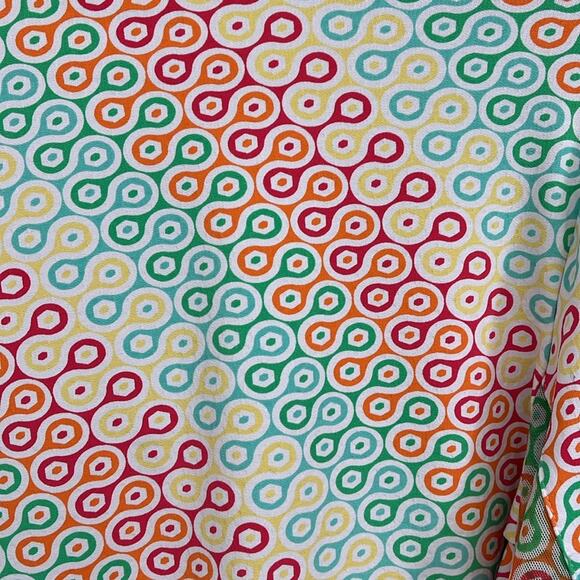 Ibkul Ribbon Candy Ventilated Mesh Quarter Zip Mock Neck Golf Tennis Shirt - L - Picture 10 of 13